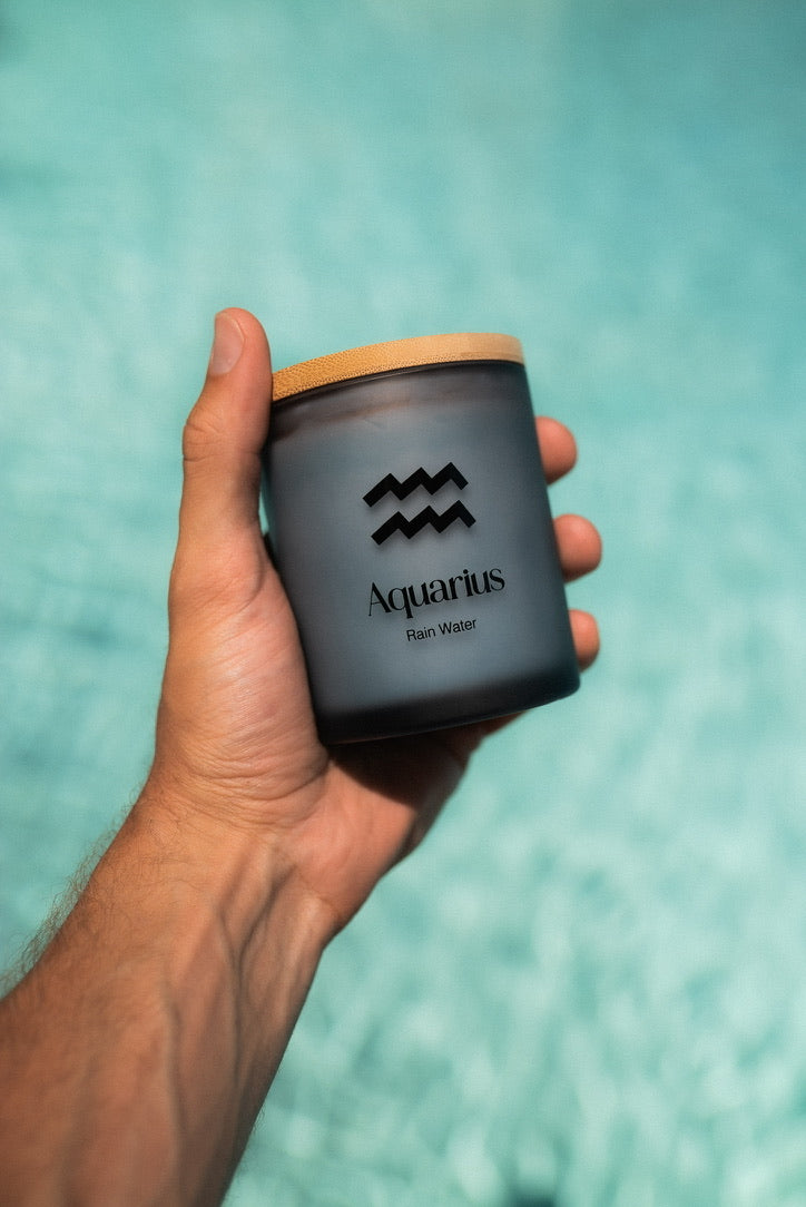 Aquarius Zodiac Candle